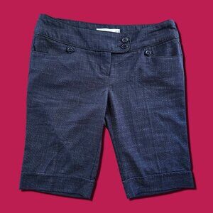 Y2K Low Rise Capri Knee Length Pants Size 9 Dark Gray Office Siren Academia